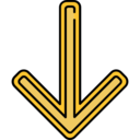 download,arrows,multimedia option,orientation,direction,down arrow,downloading